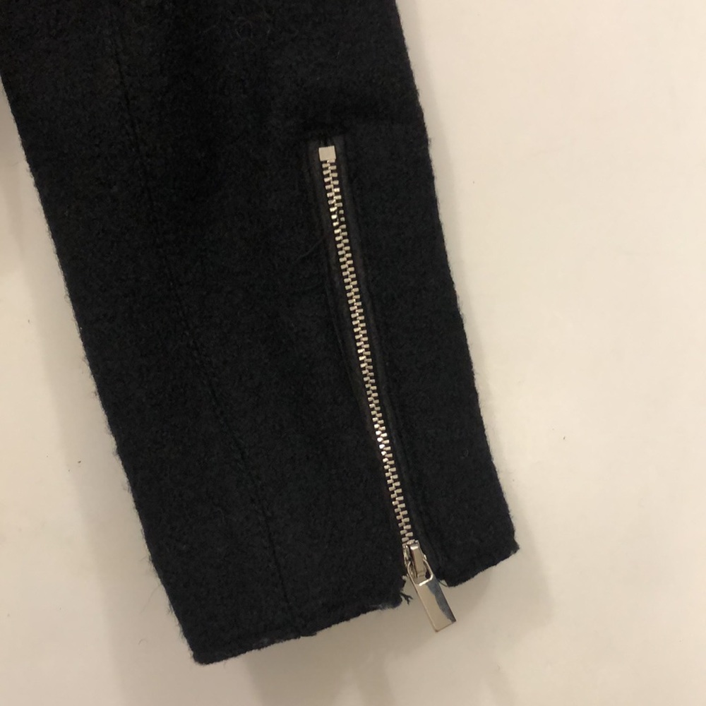Zara Trafaluc S Jacket Black Moto 2 Zipper Pocket Closure Long Sleeve Excellent - Picture 10 of 12
